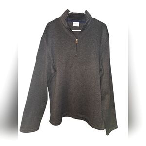 Men's Gray 1/4 zip saddlebred pullover, Size Large, EUC, Cozy